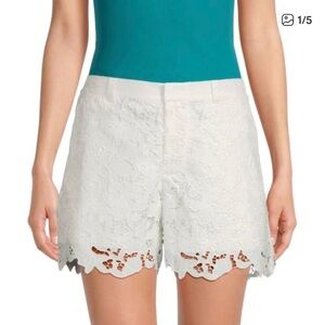 Johnny Was White Lace Women Shorts